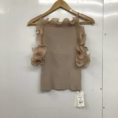 SNIDEL スナイデル ニット、セーター 半袖 swnt232066 Sustainaプリーツフリルドッキングニット