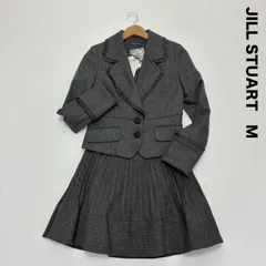 JILL STUART ジルステュアート☆ツイードスーツ プリーツミニスカート フレア フリルテーラードジャケット グレー×ブラック