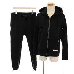 ウノピュウノウグァーレトレ リラックス 1PIU1UGUALE3 RELAX セットアップ 上下 スウェット パーカー パンツ ビジュー M L 黒 ブラック USO-25111 USB-25111 /YM