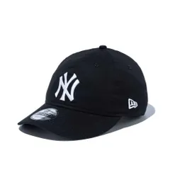 ニューエラ NEW ERA 帽子 CAP 9THIRTY 930 ナインサーティ メンズ レディース 無字 ミニロゴ ロゴ ヤンキース ドジャース 6パネル サイズ調整可能 アジャスター S/M[55～59cm] ヤンキース-ブラックホワイト