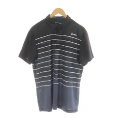 スリクソン SRIXON ポロシャツ 半袖 3L 黒 ブラック ボーダー柄 /RR