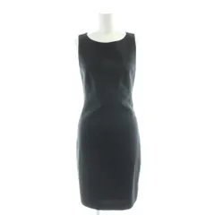 セオリー Theory ワンピース ひざ丈 00 黒 ブラック ノースリーブ /AP