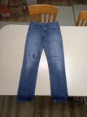 32 リーバイス511 コロンビア ウォッシュ ストレッチ スリムストレート リペアジーン 32-301