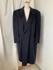 クリスチャンディオール カシミア100% チェスターコート ネイビー Sサイズ