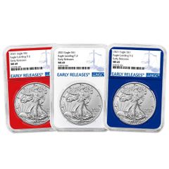 NGC MS70】2021 シルバーイーグル 銀貨 2枚 Wミント トランプ - メルカリ