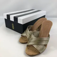 AQUAZZURA メタリック ウェッジソール サンダル
