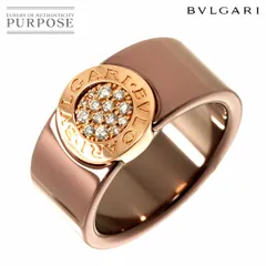ブルガリ BVLGARI ブルガリブルガリ #60 リング パヴェ ダイヤ K18 PG ピンクゴールド 750 メタル 指輪 Diamond Ring 90303990