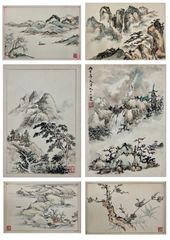 昭和初期 新潟画家 水墨画 江戸から昭和頃 画集 合計82枚 作者名2枚目