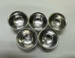 錫製酒器　本錫　お猪口　5客　セット　木箱無し