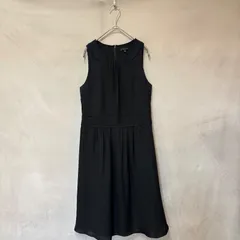 Theory セオリー ノースリーブ ワンピース 膝丈 ブラック 2 レディース フォーマル USED