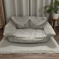 本州送料無料【中古】Lounge Pug ビーズクッション　ジョセフィンソファ ビーズクッション クラシックコーデュロイグラファイトグレー