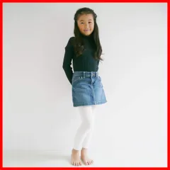 【数量限定】/ / / 厚手 (綿100 レギンス タイツ 防寒) スパッツ 無地) 子供用スパッツ 白 10分丈 (120cm 女の子 キッズ 子供 リブスパッツ 子ども (フィロワ) Filloie