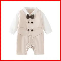 【人気商品】長袖 帽子 キッズ お披露目会 退院着 退院 お宮参り用 男の子 新生児 2WAY タキシード カバーオール セレモニードレス [CORELAVISH]