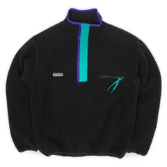 コロンビア Columbia 90s 90年代 スナップTタイプ プルオーバー フリースジャケット MADE IN USA アメリカ製 ヴィンテージ 古着 メンズ コート ジャケット ブラック 黒 M【中古】