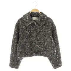 セルフォード CELFORD 24AW バリエーションボックスショートジャケット 36 ブラック ホワイト /DO ■OS