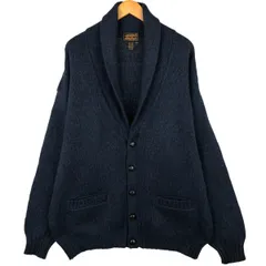 古着 80~90年代 エディーバウアー Eddie Bauer 黒タグ ショールカラー ウールニットカーディガン USA製 メンズXL相当/eaa597766