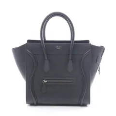セリーヌ CELINE トートバッグ ラゲージ マイクロショッパー ブラック レザー ラゲージ マイクロ ショッパー レディース Used A
