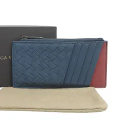 【本物保証】 箱・布袋付 超美品 ボッテガヴェネタ BOTTEGA VENETA イントレチャート 小銭入れ ファスナー付 カードケース付 コインケース