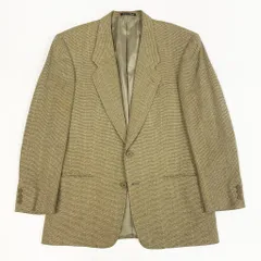 32l24 GIORGIO ARMANI ジョルジオアルマーニ テーラードジャケット ヘリンボーンジャケット シングルジャケット イタリア製 44サイズ ベージュ系 メンズo07t