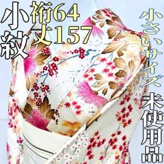 ☆【美品✨】夢工房 洗える着物 夏着物 絽楊柳 小紋 秋草模様 鳥の子色