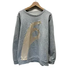 MM6 Maison Margiela　スウェット　長袖　トレーナー　トップス　クルーネック　裏毛　ワッペン　ハンドサイン　オーバーサイズ　カジュアル　ストリート　古着