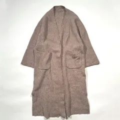 Mila Owen ミラオーウェン ロングニットコート ロングカーディガン ウール ヤク ブラウン ポケット スリット 上質素材 あたたか素材 やさしい手触り 防寒