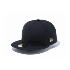 ニューエラ NEW ERA キャップ 無地 ムジ 59FIFTY ベーシック メンズ レディース 5950 ベースボールキャップ フラットバイザー 59FIFTYBASIC 7-1/8[56.8cm] ブラック-メタリックゴールド
