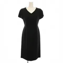 フォクシー FOXEY ワンピース ロング 半袖 シルク 38 黒 ブラック 15149 /YM