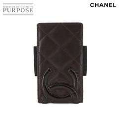 美品 シャネル CHANEL カンボンライン iPod ケース レザー エナメル ブラウン Cambon iPod Case 90305692