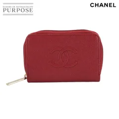 シャネル CHANEL キャビアスキン コインケース 小銭入れ レザー レッド ココマーク A68890 ゴールド 金具 Coin Purse 90306212