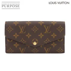未使用 展示品 ルイ ヴィトン LOUIS VUITTON モノグラム ポルトフォイユ サラ 二つ折り 長財布 ブラウン コクリコ M62236 RFID 90306321