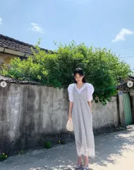 花ビスチェワンピース