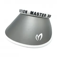 【美品】マスターバニー つば広サンバイザー 白×グレー 汗取りパッド付 レディース  ゴルフウェア MASTER BUNNY EDITION