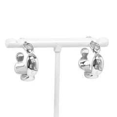 【CHANEL】シャネル フープ ロゴ シルバー925 レディース g ピアス