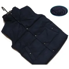 新品正規 ノースフェイス ホワイトレーベル 起毛ウールツイード STOVEL ダウンベスト メンズSネイビー(NAV)