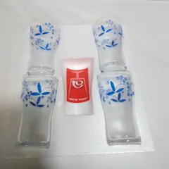 訳あり！ 未使用 アデリアグラス④ タンブラー4点セット 1個欠品 石塚硝子 食器 コップ 昭和レトロ 現状 長期保管 R096