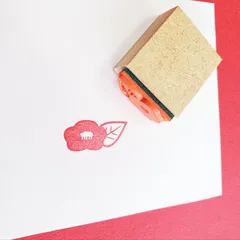 椿 花スタンプ(ゴム印)