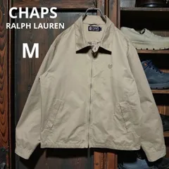 CHAPS RALPH LAUREN チャプス ラルフローレン スイングトップ M ベージュ 刺繍ロゴ チェック裏地 ジャケット