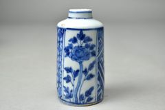 中国古美術 清時代 染付山水 蓋付茶入 茶入れ 盃 FMM12-01 - メルカリ