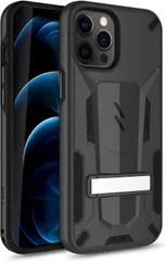 【 ZIZO 】 iPhone 12 Pro Max (6.7インチ) ケース カバー 耐衝撃 衝撃吸収 米軍MIL規格 キックスタンド ハイブリッド (ポリカーボネイト × TPU) TRANSFORM シリーズ 【 ブラック/ブラック 】 [並行輸入品] 