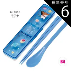 種類6：B4/697456・モアナ/CCS3SAAG・コンビセット(箸18cm) 2025年最新柄【 最大20%OFF★ 】【送料無料】SKATER スケーター コンビセット 抗菌加工 日本製 音が鳴らないコンビセット 箸 スプーン セット レディース 大人 