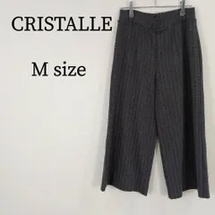 CRISTALLE クリスタル レディース パンツ ワイドパンツ フレアパンツ ワイドレッグ  ストライプ モノトーン レディース M