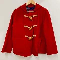 OG38 RALPH LAUREN ダッフルコート レッド アウター レディース 9サイズ ヴィンテージ