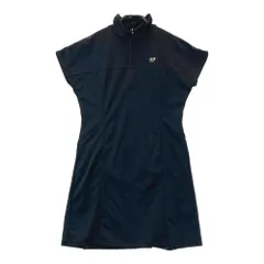 サイズ：0 MASTER BUNNY EDITION マスターバニーエディション  ハーフジップ 半袖ワンピース  ブラック系 [240101592556] ゴルフウェア レディース ストスト