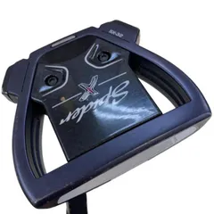 【中古】 テーラーメイド Spider X BLUE/WHITE スモールスラント 34インチ パター PT スチール(ブラック) (フレックスその他) メンズ 男性用 右利き 右用 Dランク ゴルフクラブ
