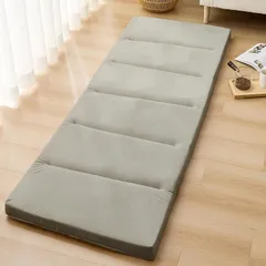 ごろ寝マット 長座布団 70×150cm高反発ウレタン190N 厚さ5cm 硬め 折りたたみ昼寝用マット ごろ寝クッション 畳める 体圧分散 底付き感無し 高耐久 抗菌防臭 防ダニ 三つ折りコンパクト収納 車中泊(70cm×150cm,グレージュ) 0