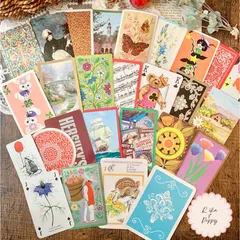 ヴィンテージカード トランプ 紙もの まとめ売り ジャンクジャーナル コラージュ 素材 海外 蚤の市 T-2