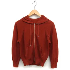 クミキョク 組曲 KUMIKYOKU リネン サマーニット パーカー ジップアップ リブ ラグランスリーブ 長袖 S2 茶 ブラウン /NT17