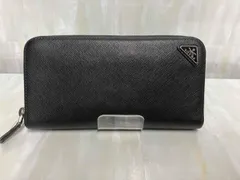 PRADA プラダ サフィアーノ ラウンドジップ  ブラック 62C