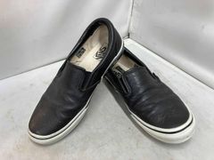 【難あり】VANS × mastermind JAPAN　SLIP ON　バンズ マスターマインド ジャパン ブラック 26.5cm レザー スリッポン